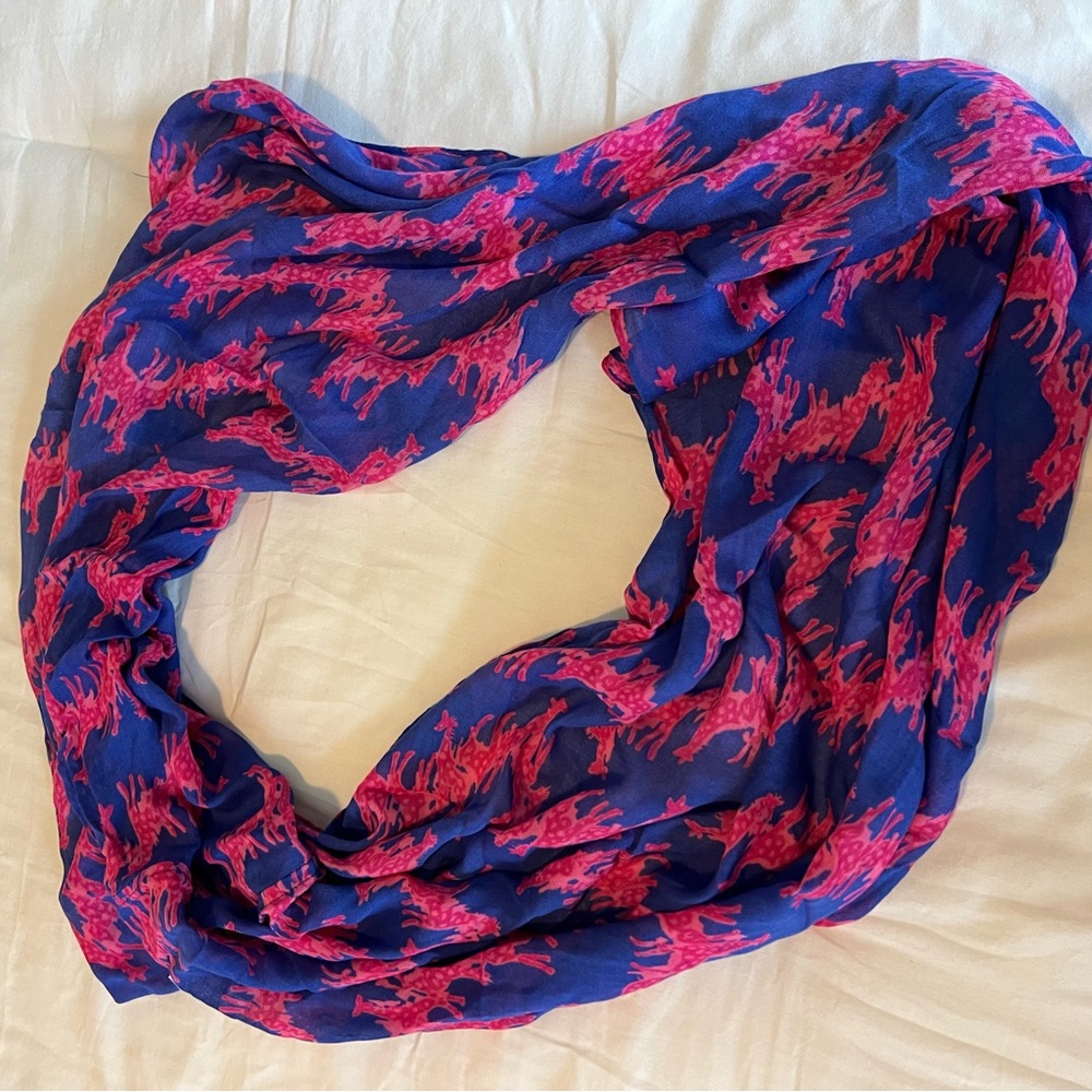 Lilly Pulitzer Infinity Scarf, Blue and Pink
